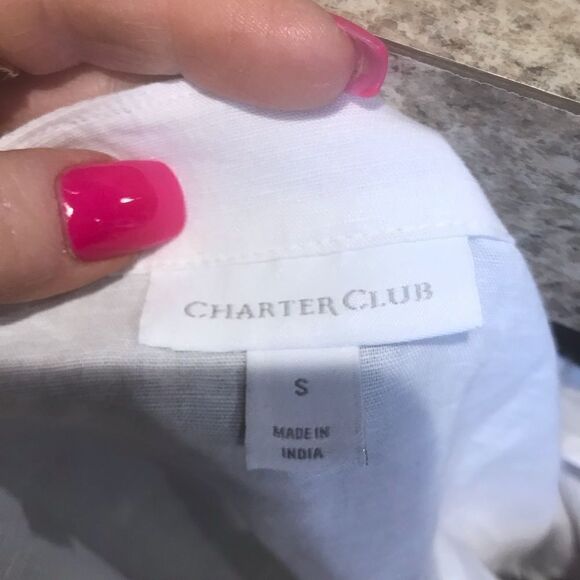 Chartres Club Boho Quarter Sleeve Blouse Small - Picture 3 of 10